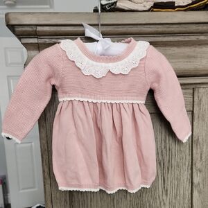 Edgehill Collection Pink and White Casual Dress
